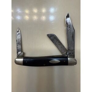 Vintage Case XX  3 Blade Slick Black NO Dots 087HE